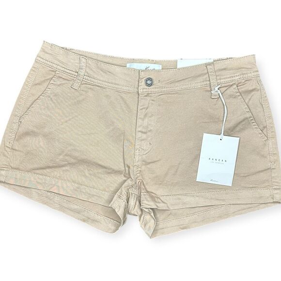 KANCAN Women’s Mid-Rise Khaki Tan Casual Shorts Size Medium Style #KC6260 - Picture 5 of 10